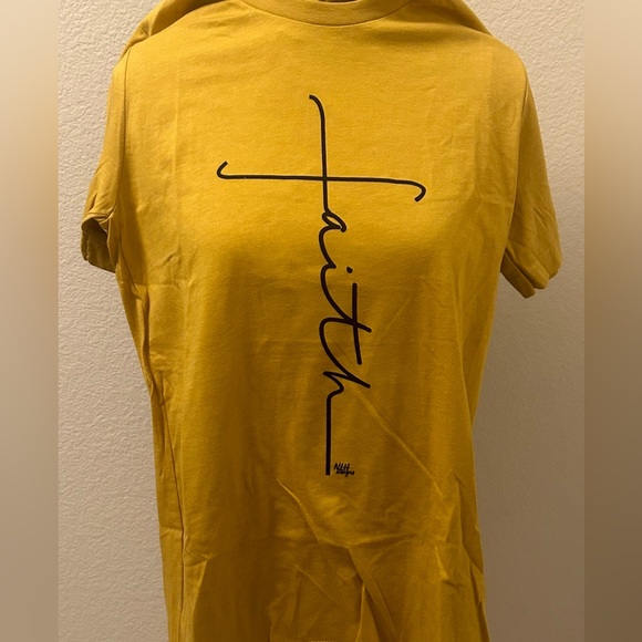 Faith Cross Christian Heather
Mustard Graphic Tee 100%Cotton - Picture 2 of 3